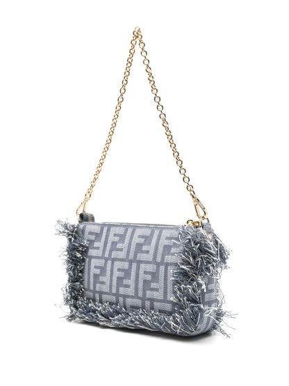 FF Baguette Denim Chain Bag