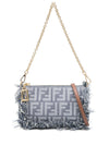 FF Baguette Denim Chain Bag