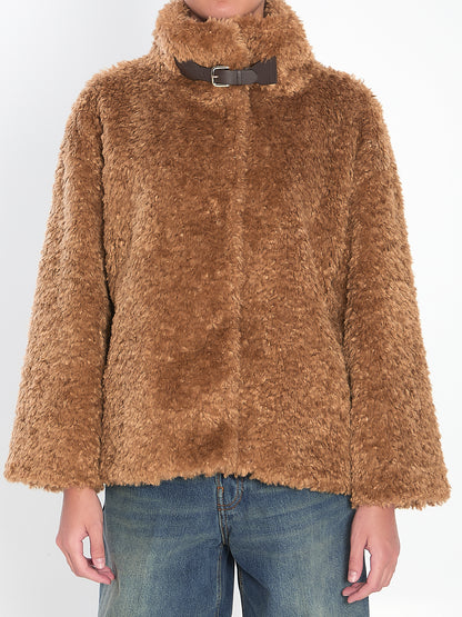 HERNO 40 curly faux-fur jacket 