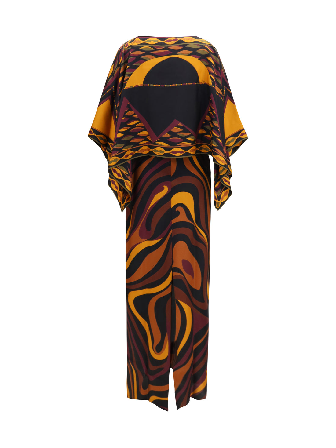 PUCCI 38 silk dress with shoulder cape