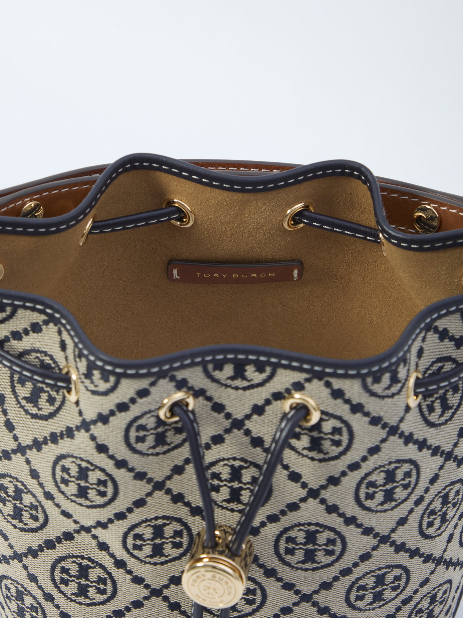 TORY BURCH OS t monogram bucket bag mini