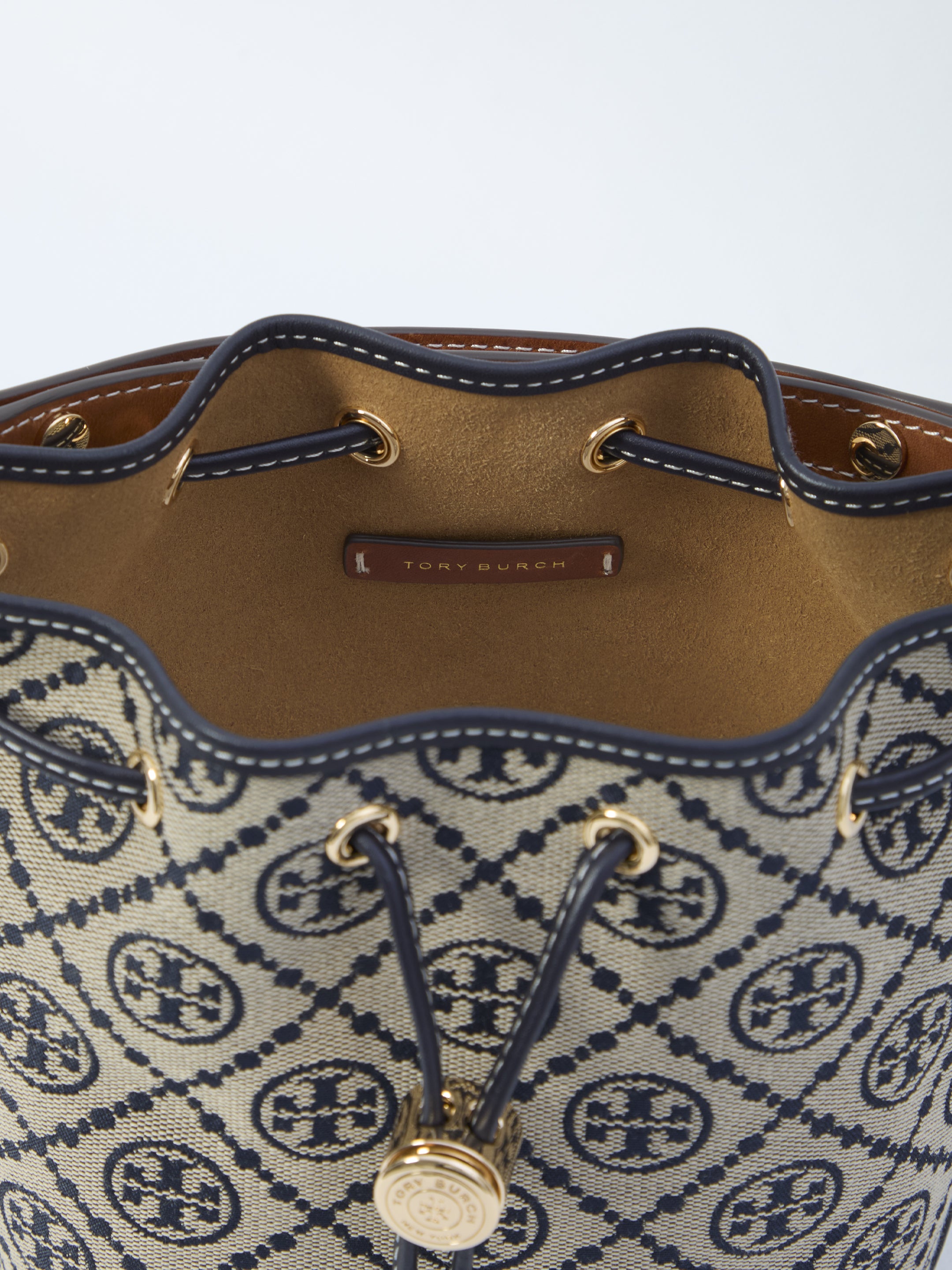 TORY BURCH OS t monogram bucket bag mini