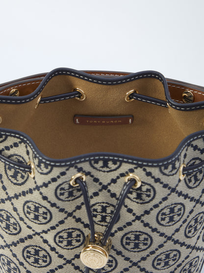 TORY BURCH OS t monogram bucket bag mini