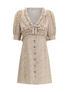 floral dress with ruffles
