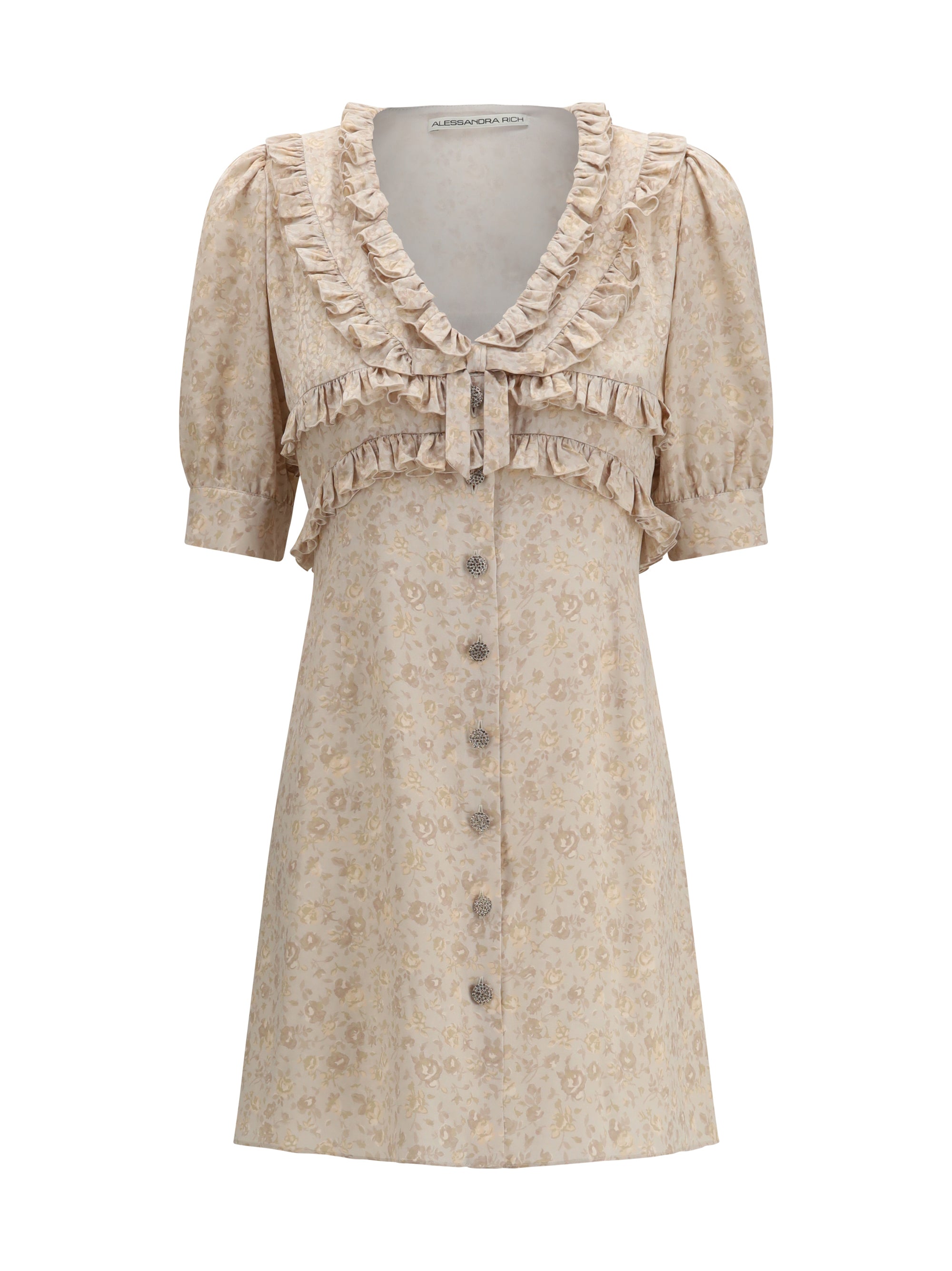 floral dress with ruffles
