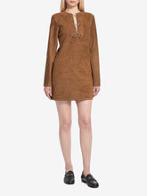 GUCCI 40 gg suede mini dress