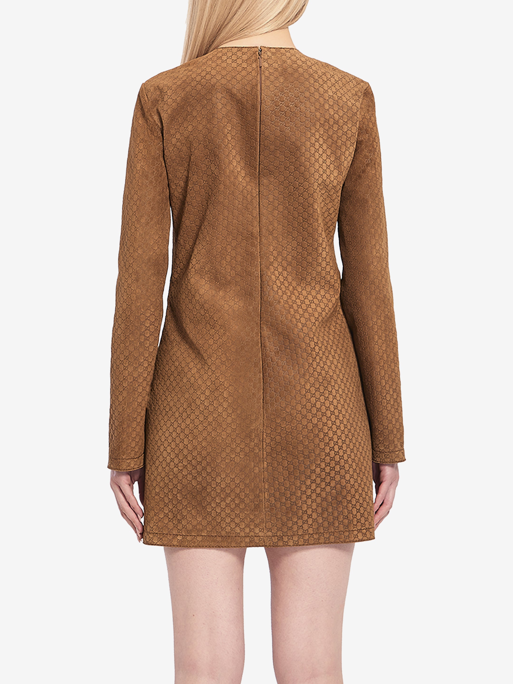 GUCCI 40 gg suede mini dress