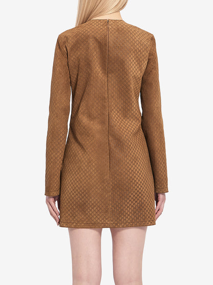 GUCCI 40 gg suede mini dress