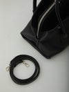 la passeggiata top handle black bag mini