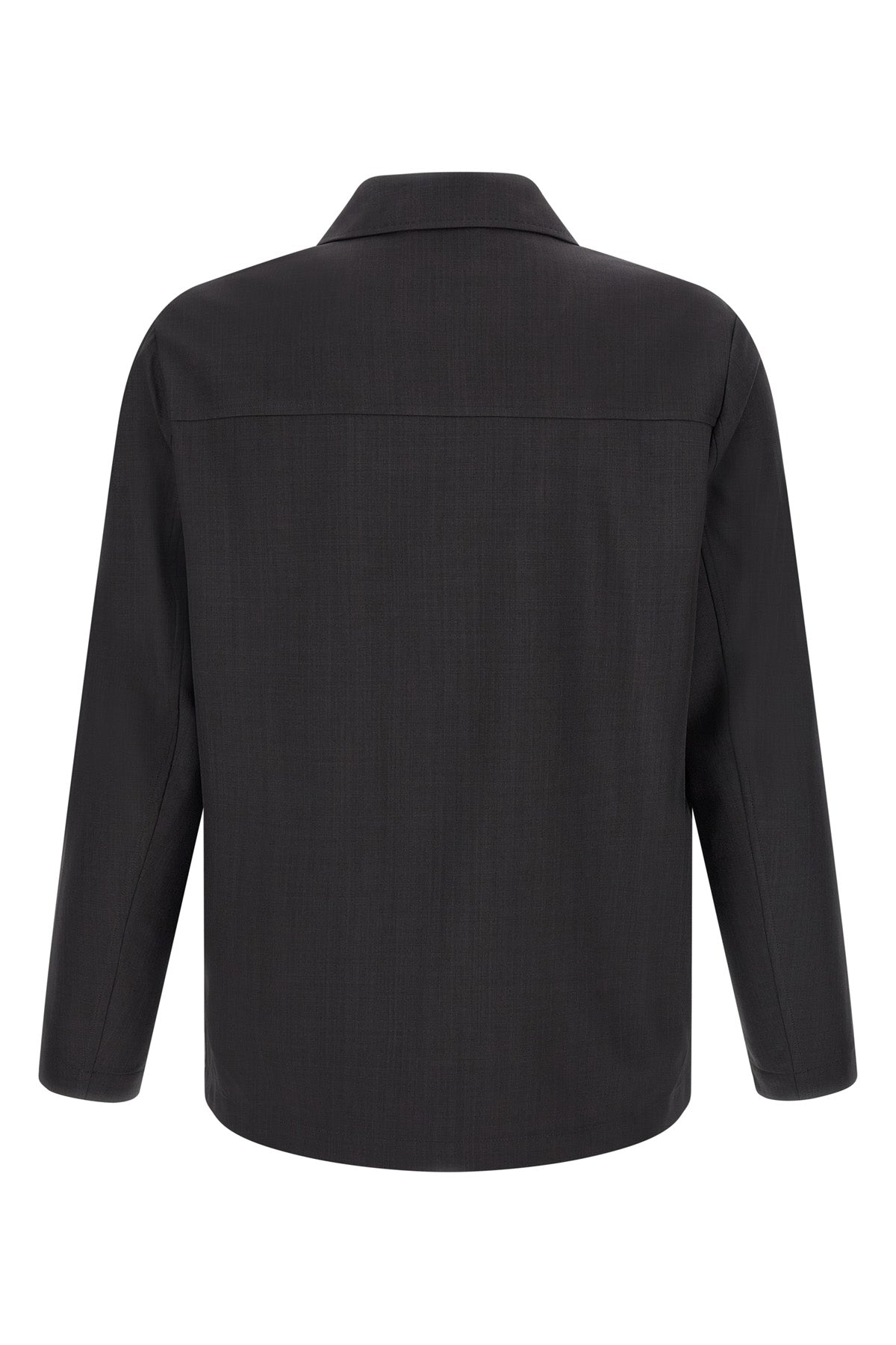 fairmont safari shirt in fresh effect wool mélange fabric