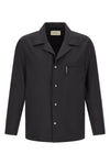 fairmont safari shirt in fresh effect wool mélange fabric
