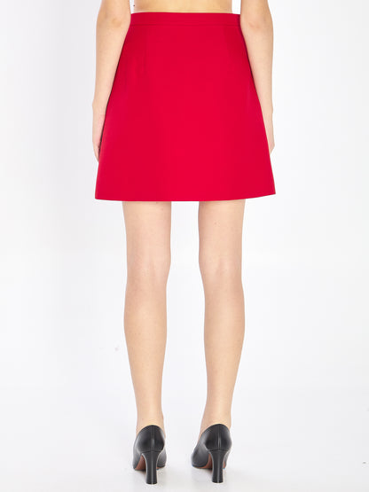 VALENTINO GARAVANI 40 mini skirt in crepe couture 
