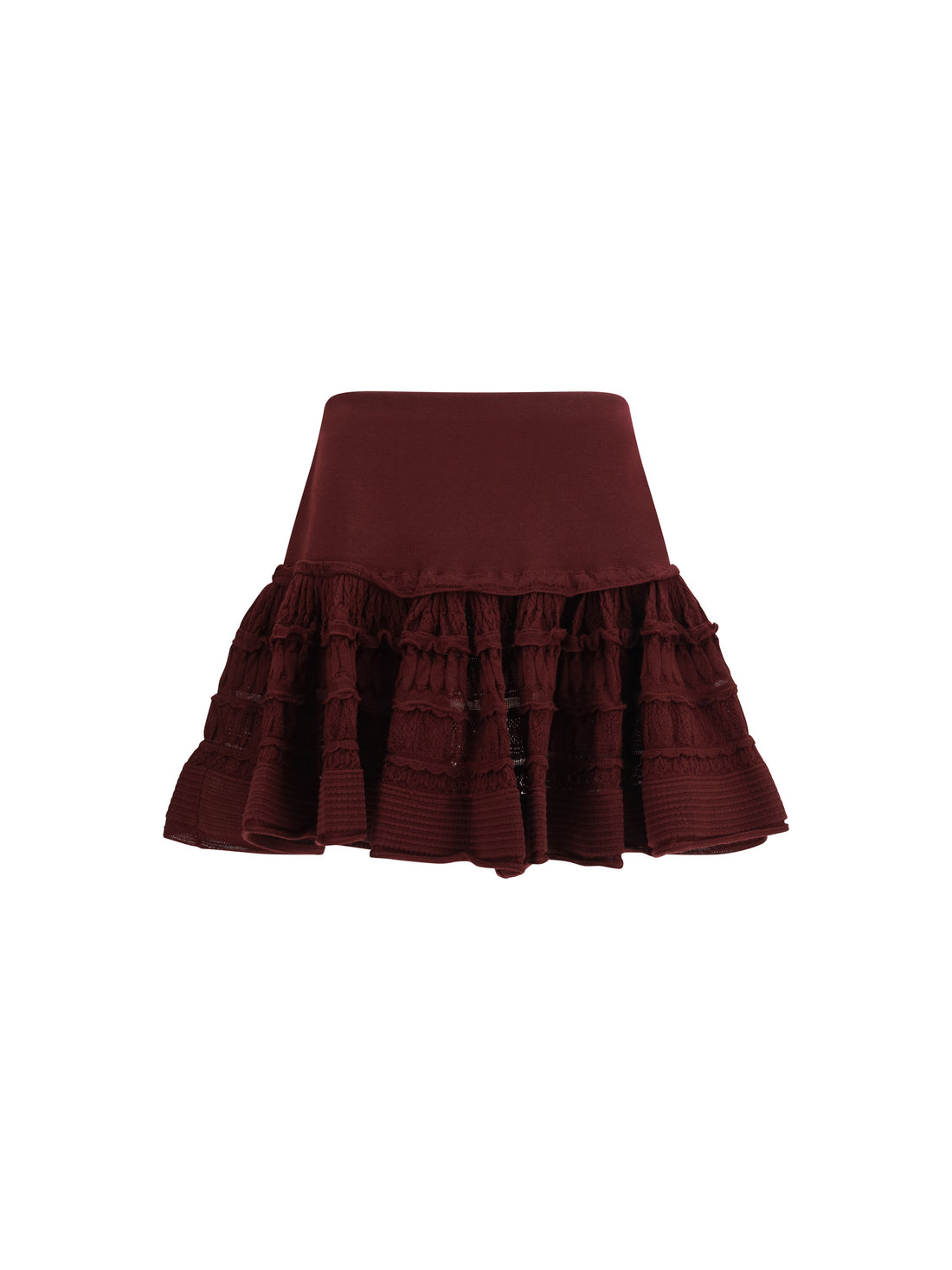 ALAIA 38 wool crinoline ruffle mini skirt