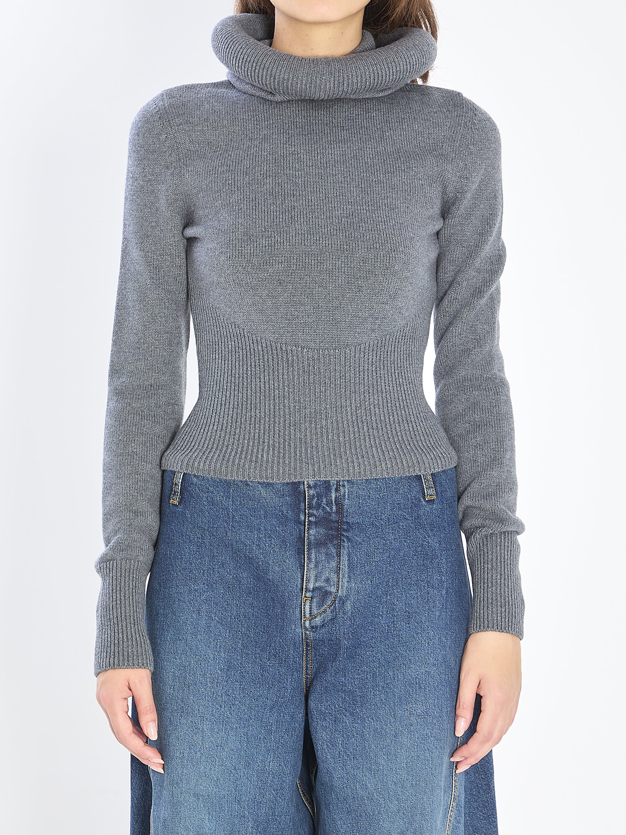 ALAIA 36 sculptural-hood pullover