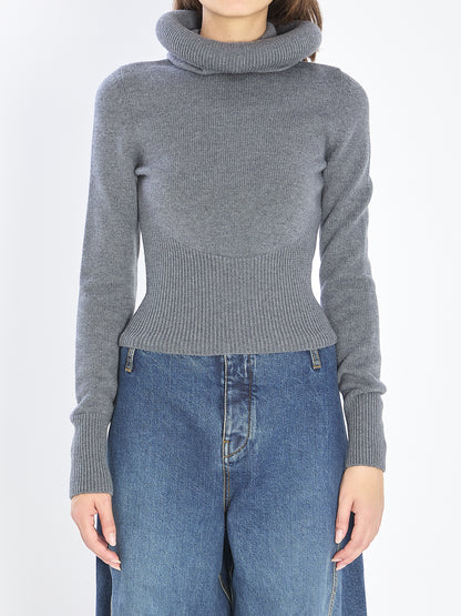 ALAIA 36 sculptural-hood pullover