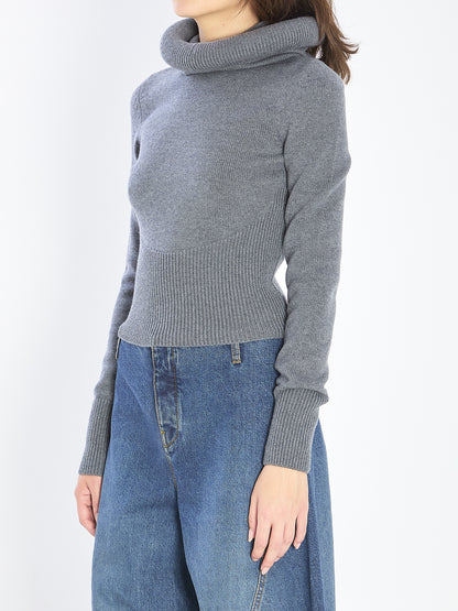 ALAIA 36 sculptural-hood pullover