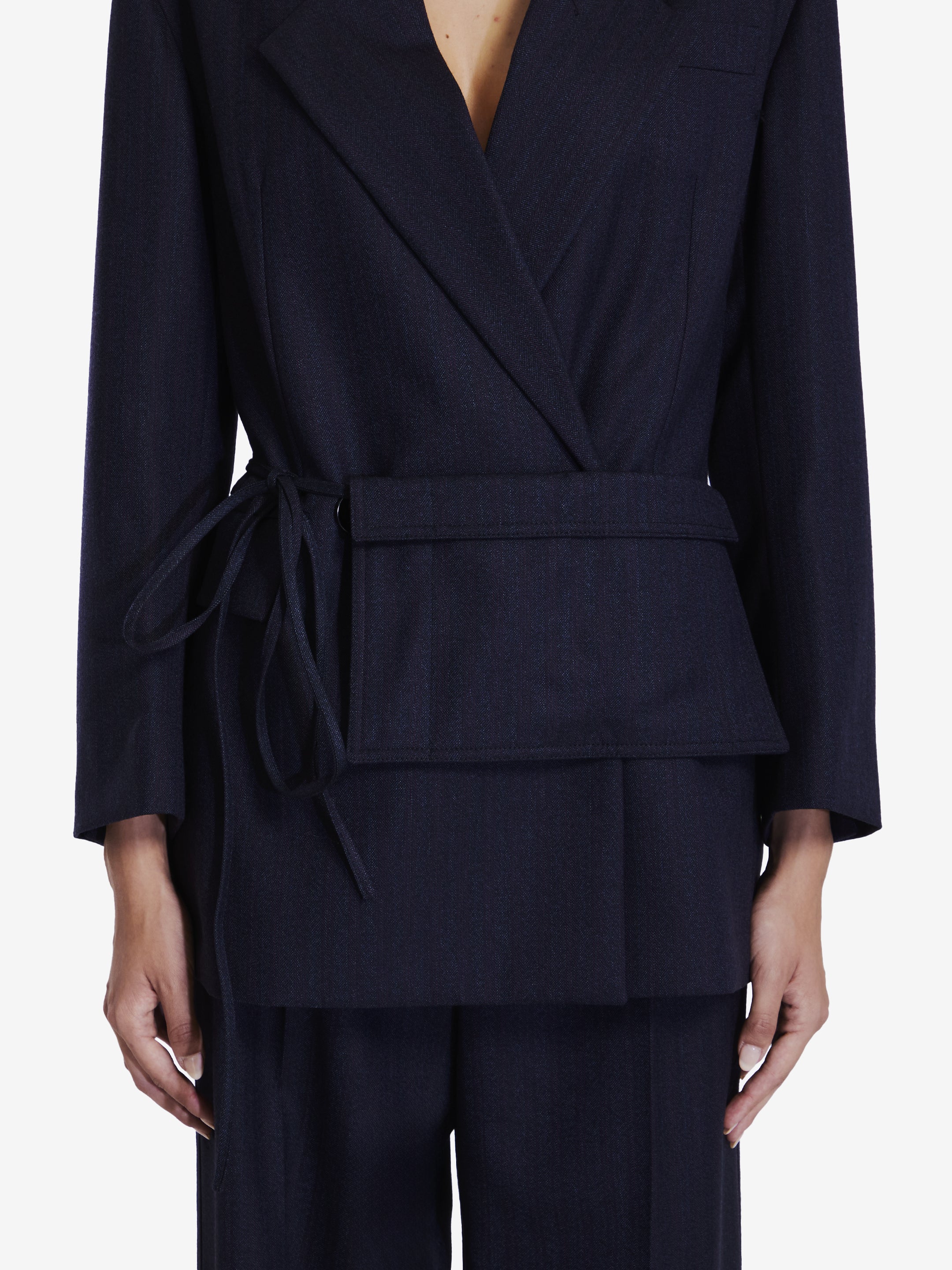 BOTTEGA VENETA 36 wool jacket with belt