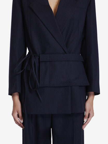 BOTTEGA VENETA 36 wool jacket with belt