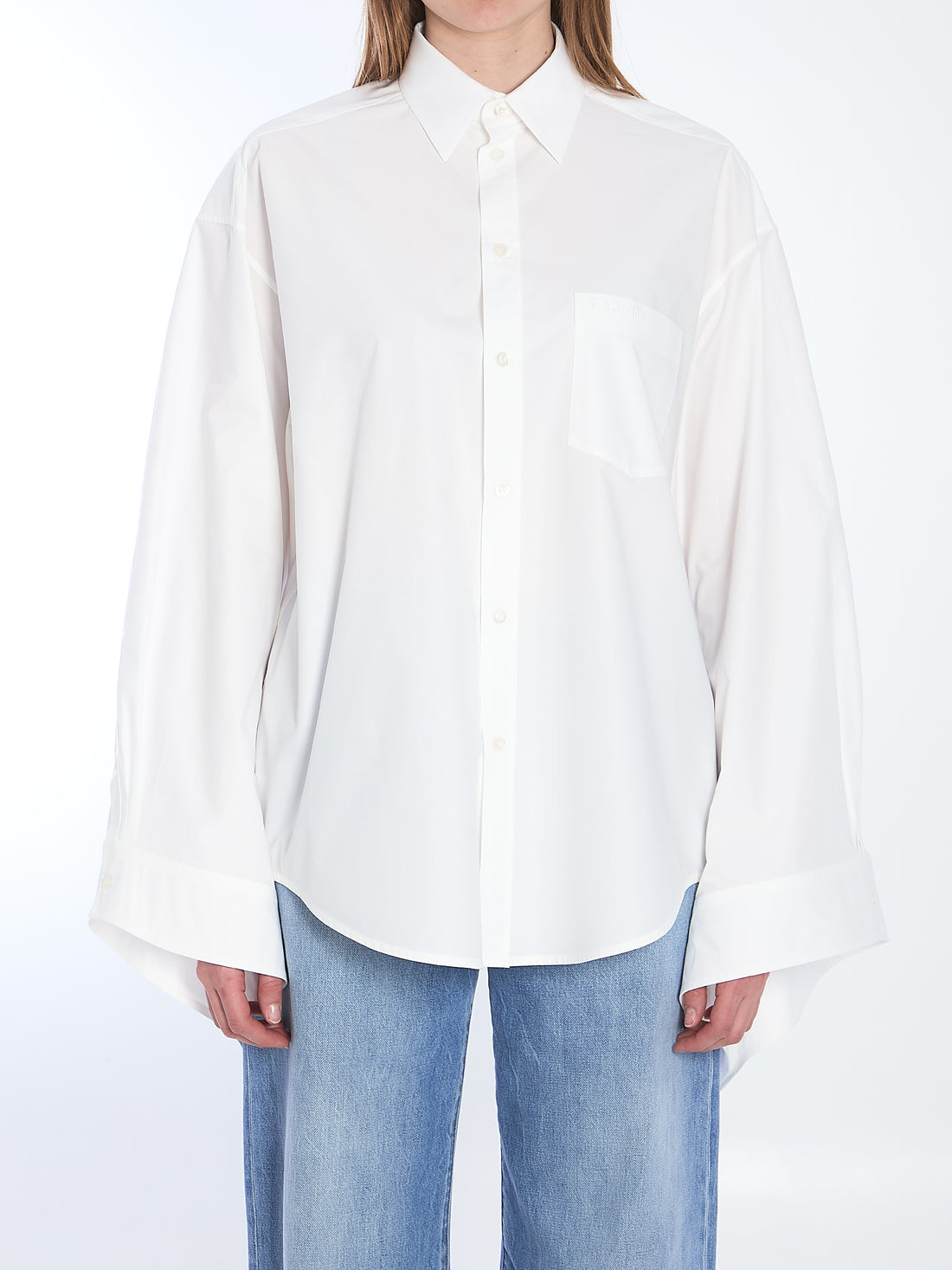 BALENCIAGA 01 tied cuffs blouse