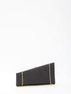 asymmetrical strass buckle clutch