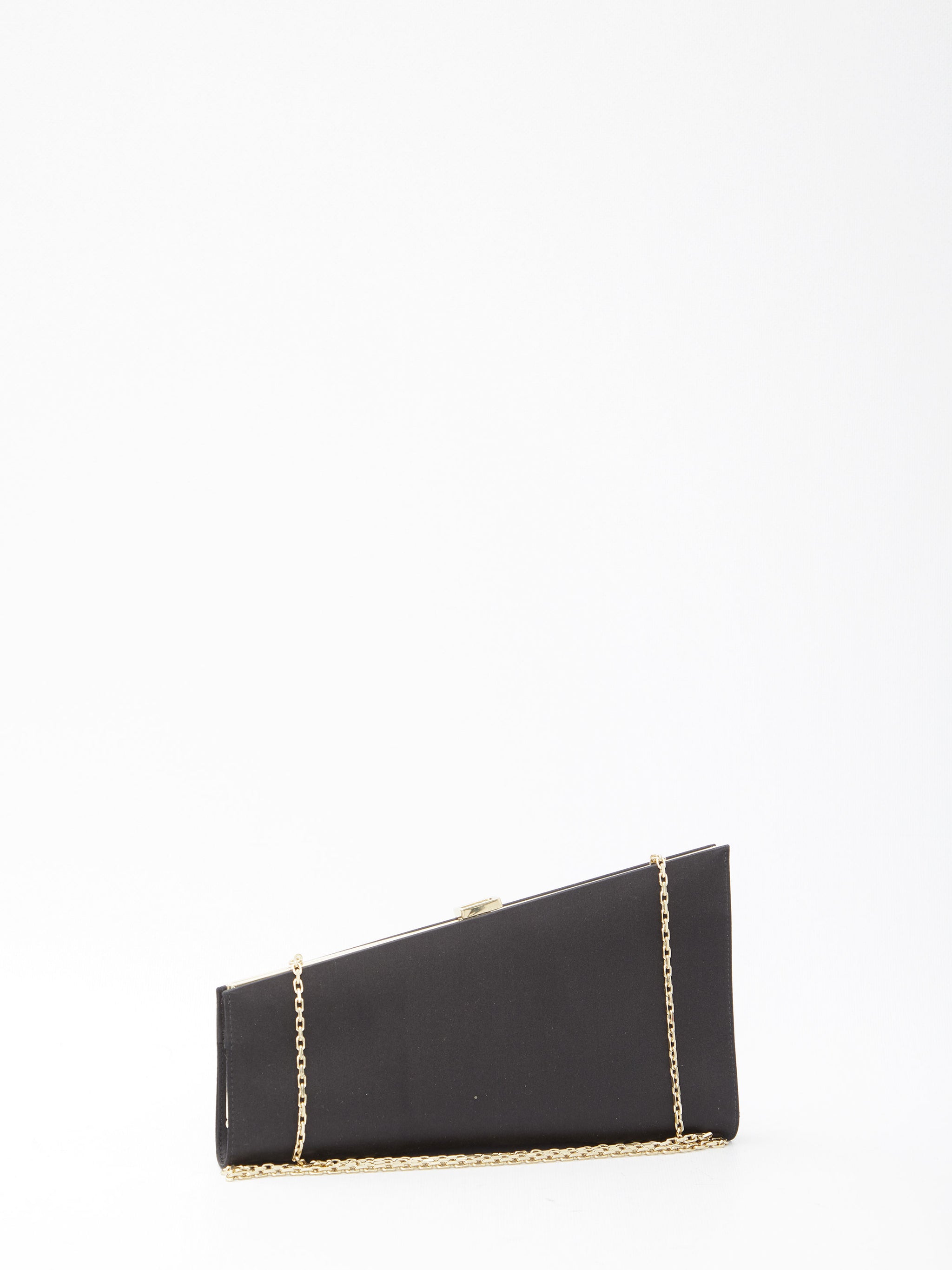 asymmetrical strass buckle clutch