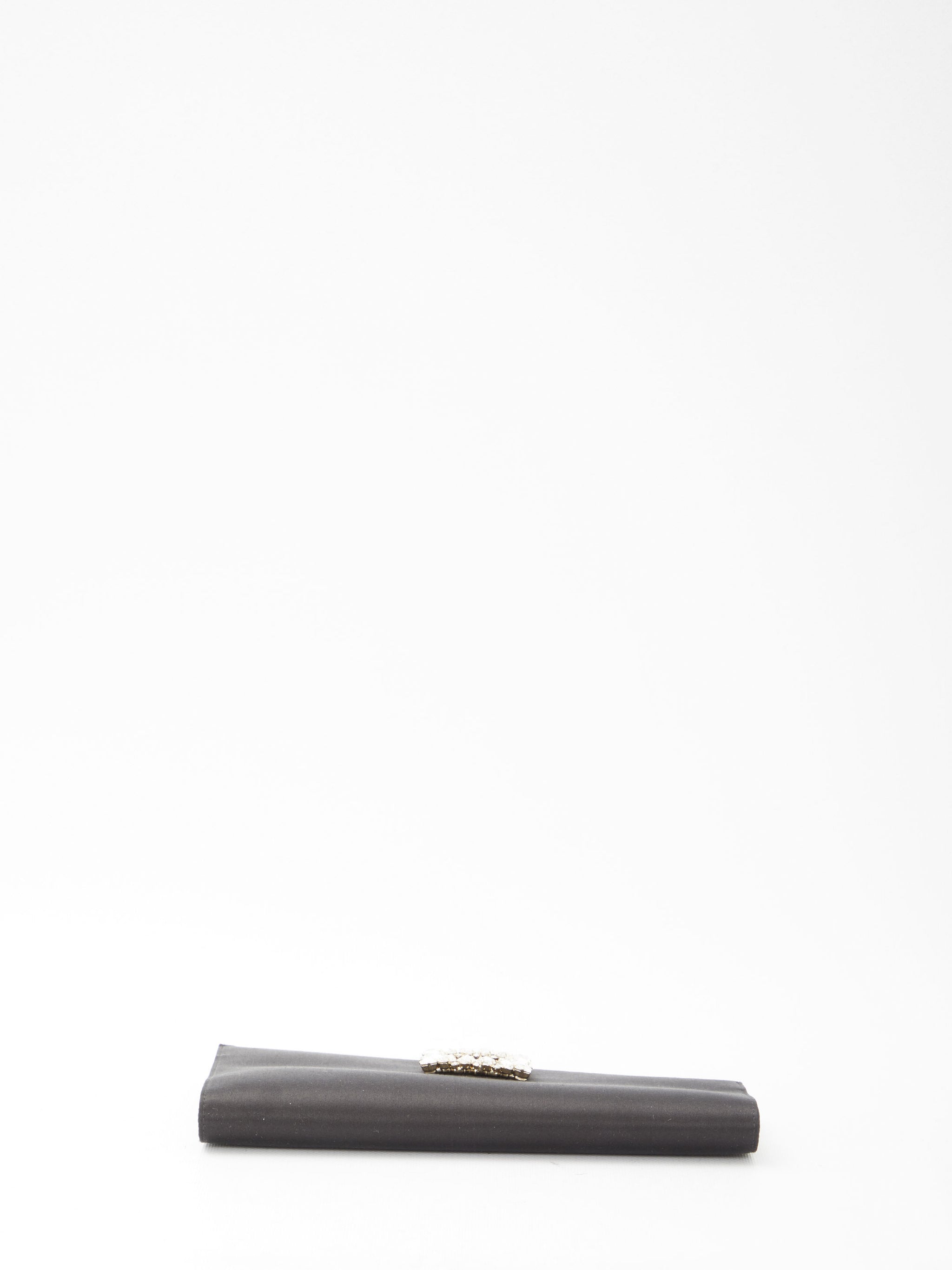 asymmetrical strass buckle clutch