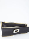 asymmetrical strass buckle clutch