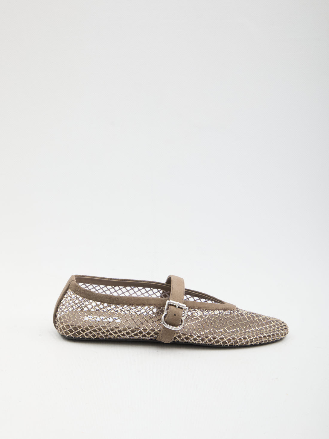 ALAIA 36 ballet flats in strass fishnet 