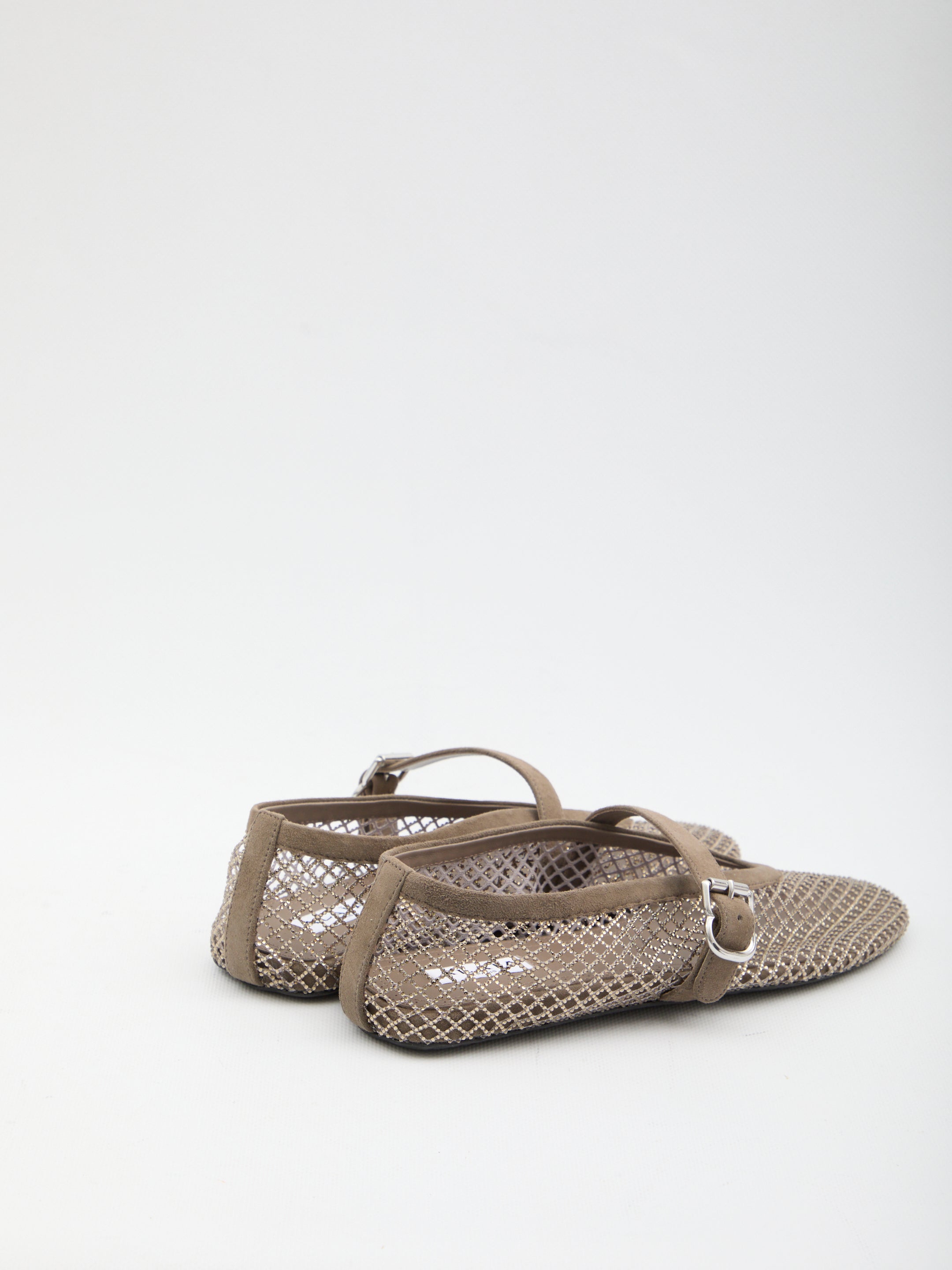ALAIA 36 ballet flats in strass fishnet 