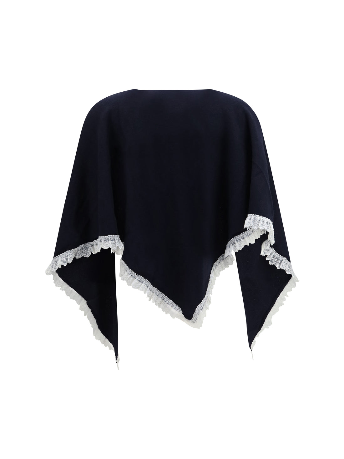 GANNI OS openwork wool cape
