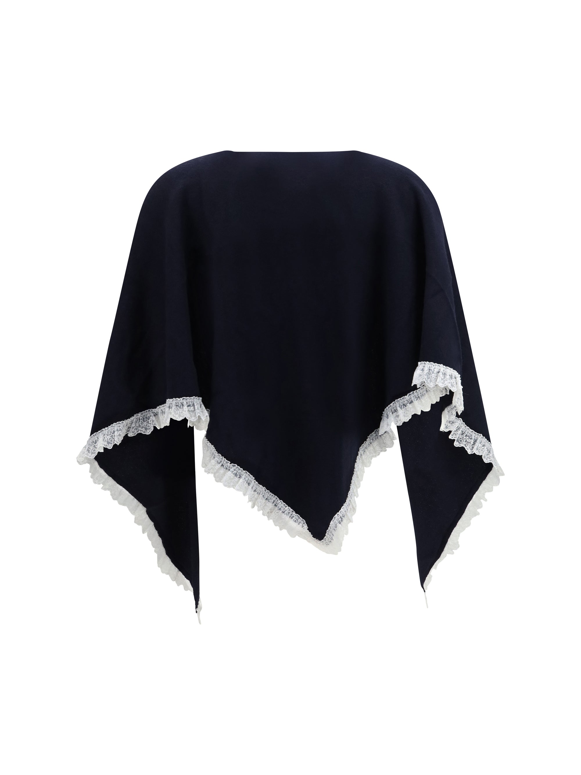 openwork wool cape