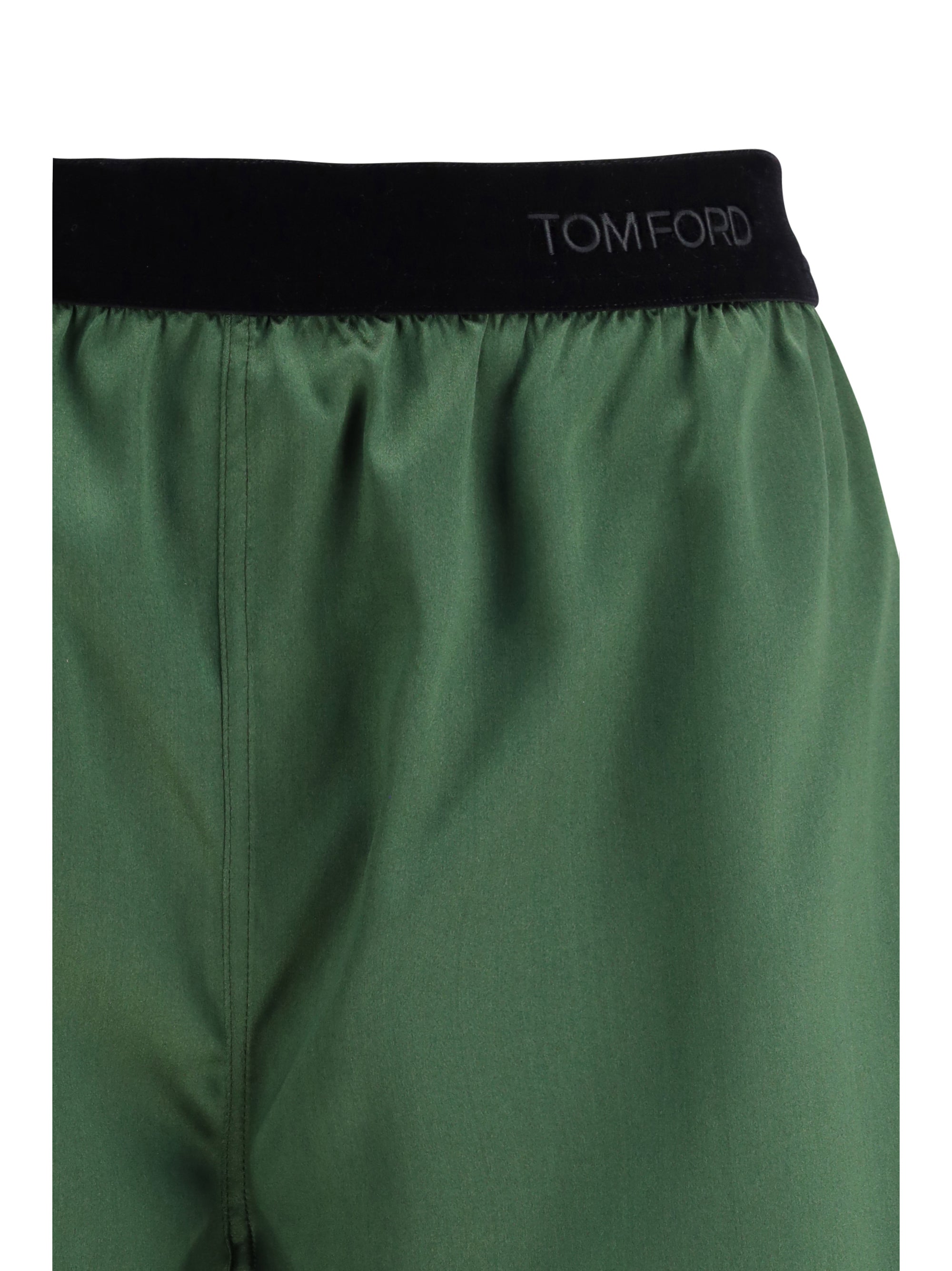 TOM FORD M stretch silk satin pj shorts