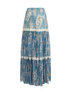 silk crepon maxi skirt