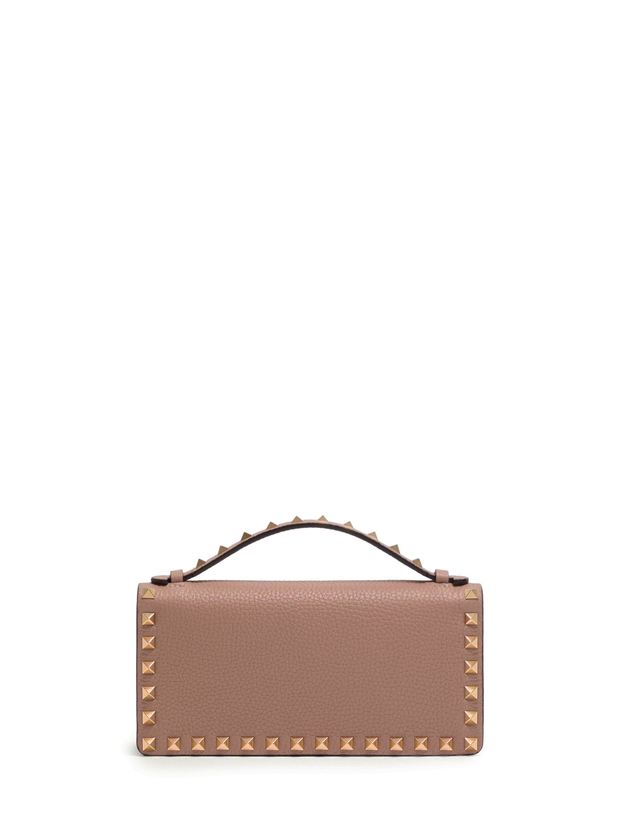 poudre pink rockstud wallet bag