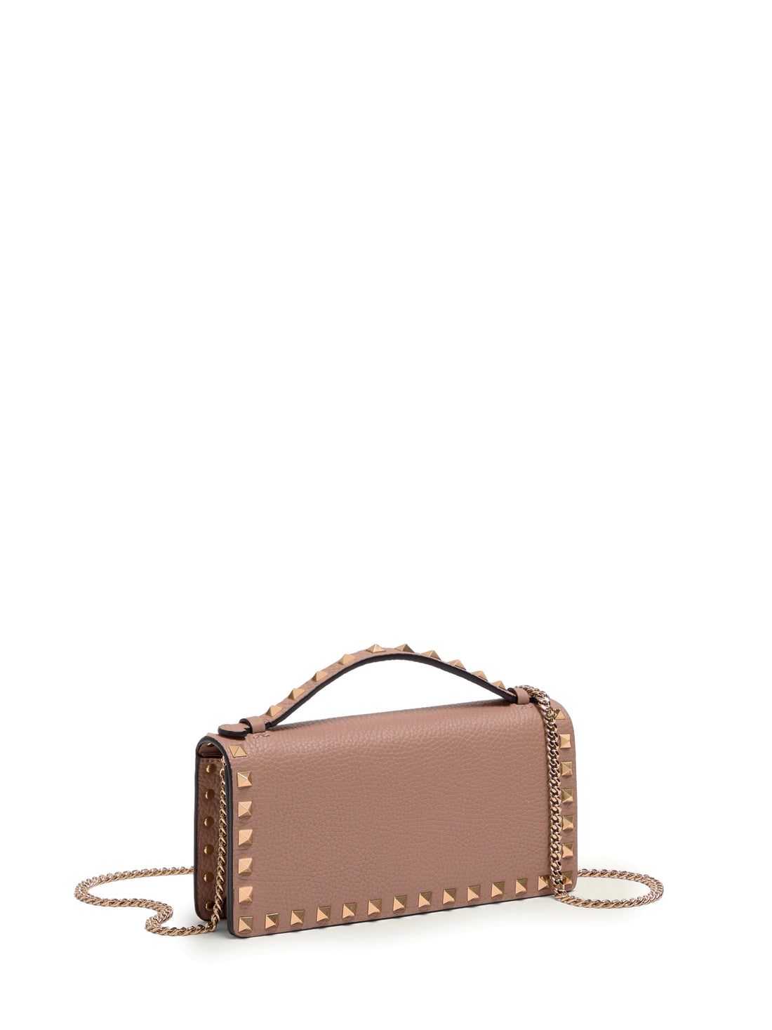 VALENTINO GARAVANI OS poudre pink rockstud wallet bag