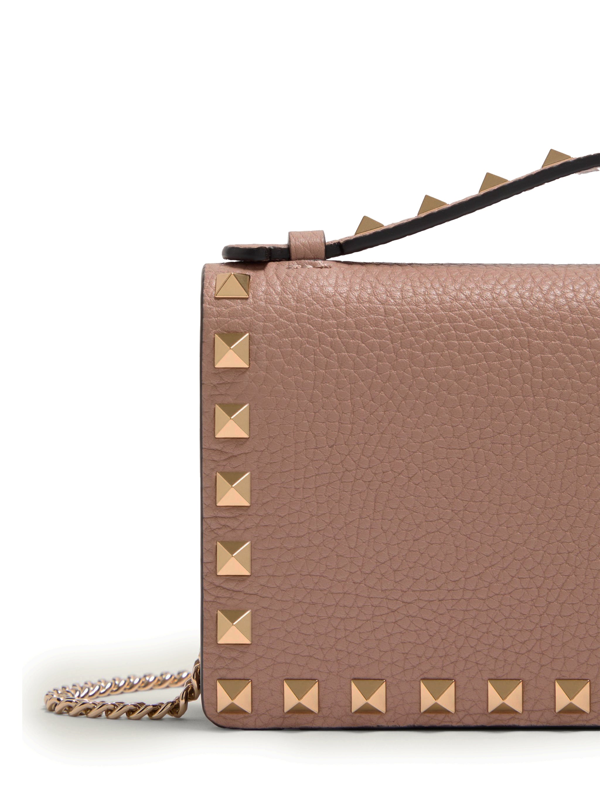poudre pink rockstud wallet bag