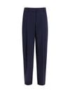 pleated silk pants