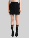 mini skirt in wool double crêpe
