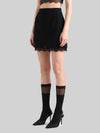 mini skirt in wool double crêpe