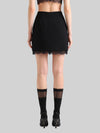 mini skirt in wool double crêpe