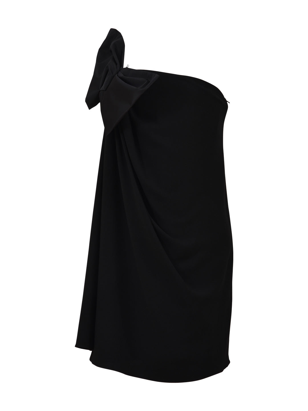 SAINT LAURENT 38 mini black dress with bow