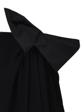 SAINT LAURENT 38 mini black dress with bow