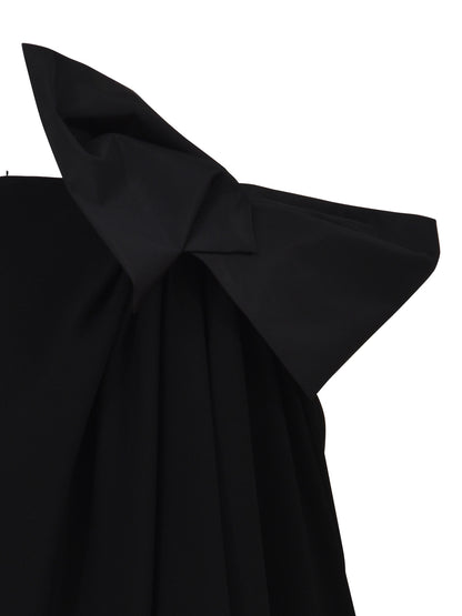 SAINT LAURENT 38 mini black dress with bow