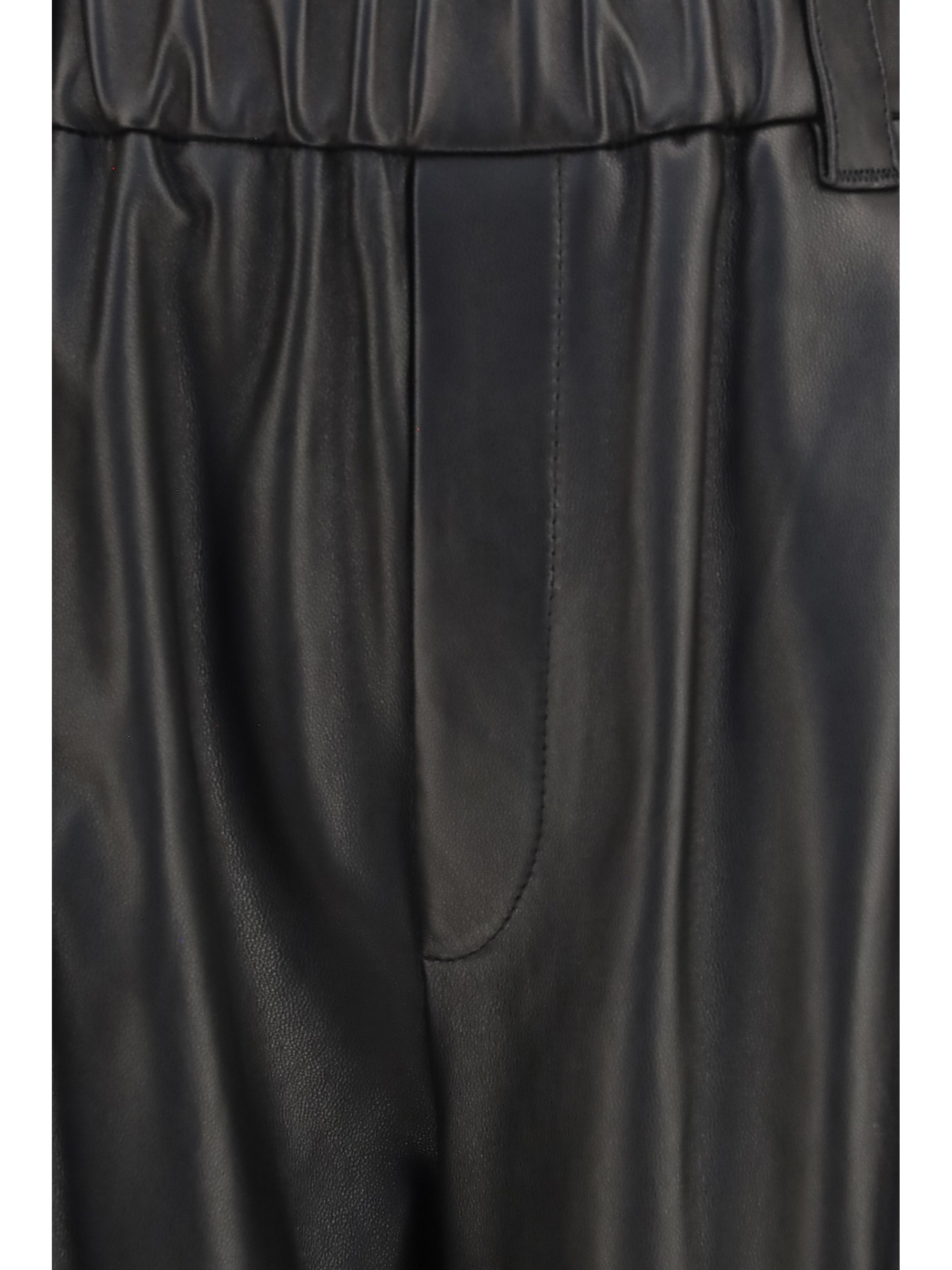 baggy nappa leather pants