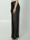 silk chiffon trousers