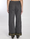 trousers in cotton and nylon