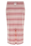 midi skirt in striped piqué baiadera cotton