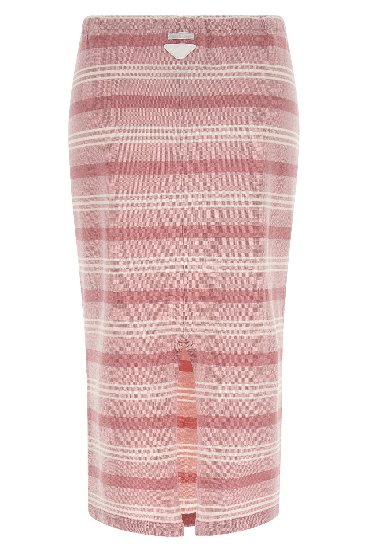 midi skirt in striped piqué baiadera cotton