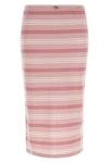 midi skirt in striped piqué baiadera cotton