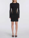mini dress with tulle inserts